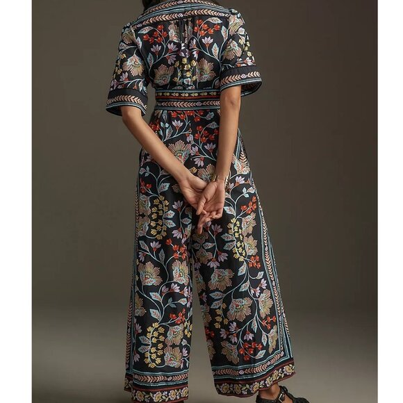 FARM RIO Black Flowery Jumpsuit - Picture 2 of 5